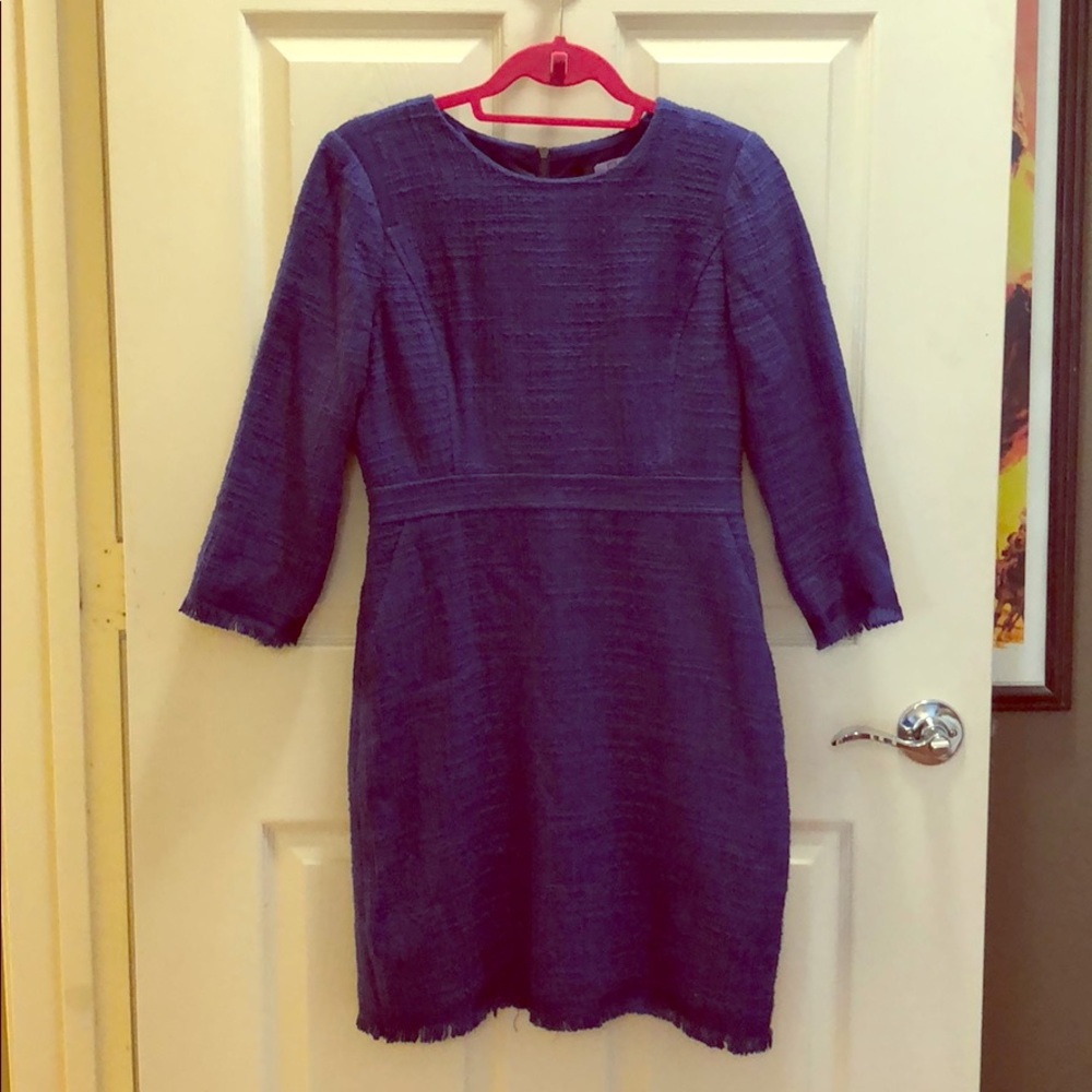 Jcrew Periwinkle Tweed Dress size 10p